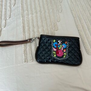 Consuela black wristlet